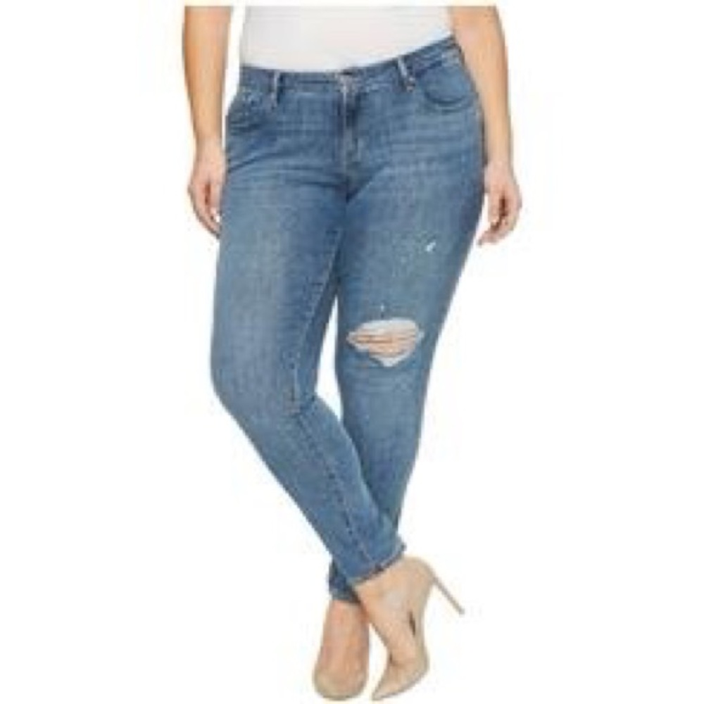 Plus size Levi’s 711 Skinny Distressed Jeans